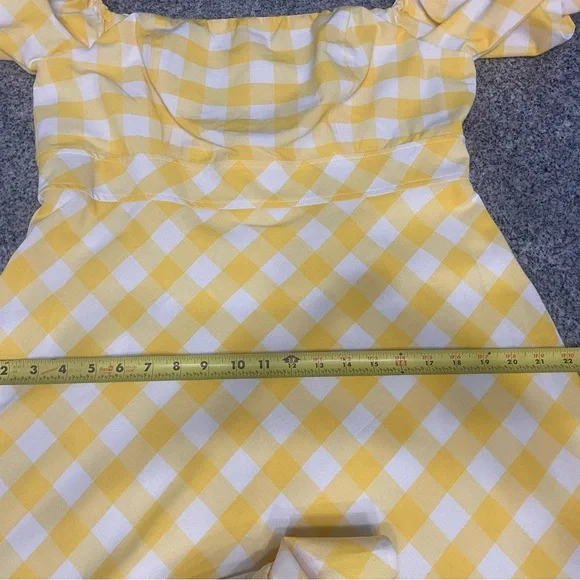Crown & Ivy Yellow Checkered Maxi Dress - Picture 17 of 17
